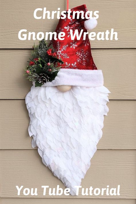 Gnome Wreath Diy, Candy Wreath Christmas, Christmas Gnome Wreath, Winter Diy Crafts, Gnome Wreath, Deco Mesh Wreaths Diy, Candy Wreath, Santa Gnome, Mesh Wreath Diy