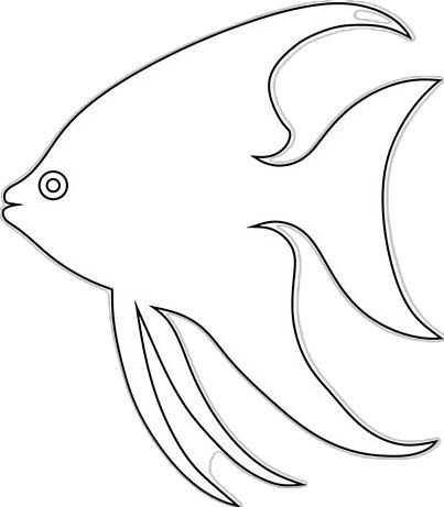 Simple Fish Shape Printable Templates for Cutouts Fish Cutout, Crafts Classroom, Printable Fish, Fish Stencil, Fish Printables, Fish Outline, Under The Sea Crafts, Fish Template, Fish Silhouette