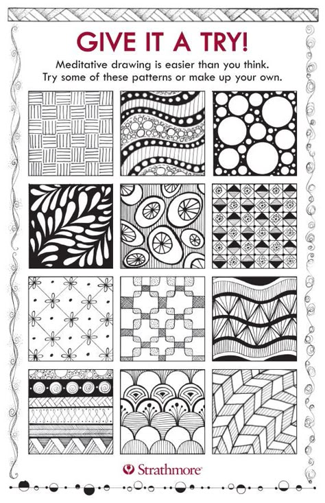 Meditation Drawing, Modele Zentangle, Meditative Drawing, Zantangle Art, Zen Doodles, Tangle Doodle, Zentangle Ideas, Zen Tangles, Zentangle Designs