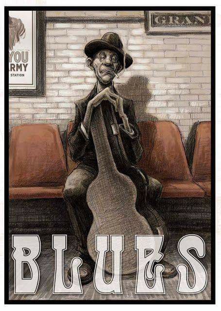 Blues Posters Music, Rock Music Posters, Blues Music Art, Blues Poster, Blues Music Poster, Wildlife Drawing, Arte Jazz, Blues Art, Traditional Illustration