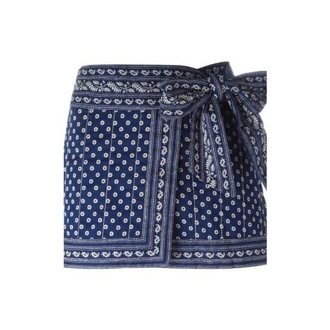 ISABEL MARANT ETOILE 'Lyne' Wrap Skirt (2 005 ZAR) ❤ liked on Polyvore featuring skirts, mini skirts, black, cotton mini skirt, wrap skirt, cotton skirt, bandana print skirt and cotton wrap skirt Blue Cotton Skirt, Cotton Wrap Skirt, Cute Outfits With Shorts, Short Wrap Skirt, Cotton Mini Skirt, Cotton Skirts, Blue Mini Skirt, Clothing Pieces, Trendy Fashion Tops