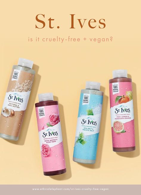 Is St. Ives Cruelty-Free and Vegan? St Ives Lotion, St Ives Products, St Ives Scrub, Beauty Hacks Dark Circles, Female Products, Clean Beauty Products, Cruelty Free Brands, Beauty Products Photography, Fresh Skin