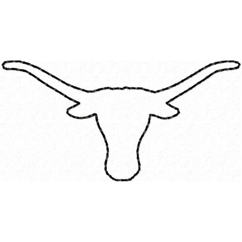 Longhorn Mini Felt Applique Small Longhorn Tattoo, Long Horn Tattoo For Women, Texas Longhorn Tattoo, Horn Tattoo, Longhorn Tattoo, Texas Longhorns Logo, Ut Longhorns, Longhorn Skull, Long Horn