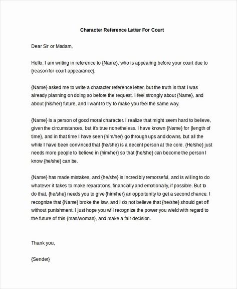 Recommendation Letter for Court Beautiful 8 Character Reference Letters Word Pdf Character Letter Of Recommendation, Character Reference For Court, Character Reference Template, Character Witness Letter, Sample Character Reference Letter, Character Reference Letter Template, Letter To Judge, Writing A Reference Letter, Reference Letters