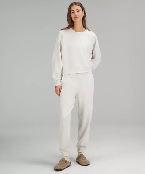 Softstreme Perfectly Oversized Cropped Crew | lululemon SG Lululemon Softstreme, Lululemon Sweatshirt, Nothing But Love, Tennis Shop, Peach Fuzz, Sports Skirts, Loungewear Women, Cropped Sweatshirt, Back Women