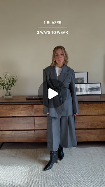 Sarah Harding - Fashion & Style on Instagram: "Three ways to wear this tie waist blazer, which look is your fave? 
•
•
•
•
•
•
•
•
•
•
•
•
•
•
•
•
Blazer outfits, save for inspo, outfit tips, how to style a blazer, minimal outfits, style in your 30’s" Style A Blazer, Sarah Harding, Waist Blazer, Outfit Tips, March 19, Inspo Outfit, Blazer Outfits, Ootd, Blazer