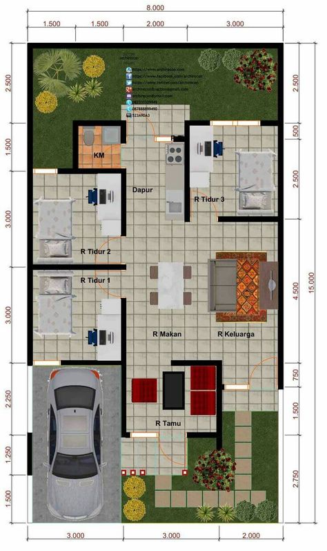 Simple House Design, Home Design Floor Plans, House Construction Plan, Minimal House Design, Model House Plan, House Layout Plans, Home Design Plan, Minimalist House Design, Beautiful House Plans