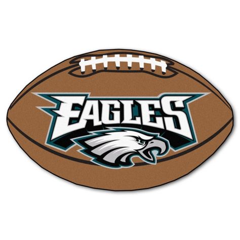 NFL - Philadelphia Eagles Football Mat Detail 1 Eagles Super Bowl Party, Diy Football Crafts, Eagles Painting, Football Party Cake, Fcb Logo, Football Painting, Interior Design For Beginners, Nfc East Champions, Philadelphia Eagles Wallpaper