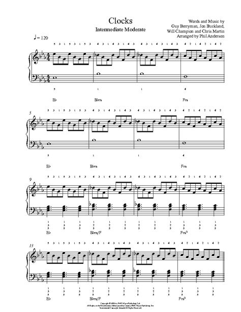 Clocks by Coldplay Piano Sheet Music | Intermediate Level Clocks Piano Sheet Music, Coldplay Piano, Learn Piano Fast, Music Clock, Online Piano Lessons, Jazz Sheet Music, Blues Piano, Jazz Piano, Learn Violin