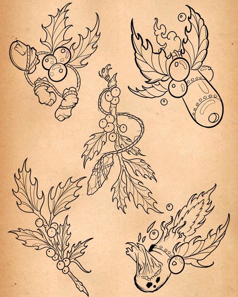 Christmas flash up for grabs! Little fun flash for the base price of $175 + supply fee + tax! Come on in and get these for the month of December and let’s shock your parents together! @incantationsonwhyte @shadowwolf_ink #flash #tattooflash #christmasflash #christmastattoo #christmastattoos #mistletoe #mistletoetattoo #edmontontattoo #edmontontattoos #edmontonflash #edmontontattooartist #edmontonart #edmontonartist #yegtattoo #yegtattoos #yegtattooartist #yegart #yegartist #funtattoo #... Traditional Christmas Tattoo, Christmas Flash Sheet, Christmas Ornament Tattoo, Small Christmas Tattoos, Christmas Flash Tattoo, Christmas Tattoo Flash, Holiday Tattoos, Edmonton Tattoo, Christmas Tattoos