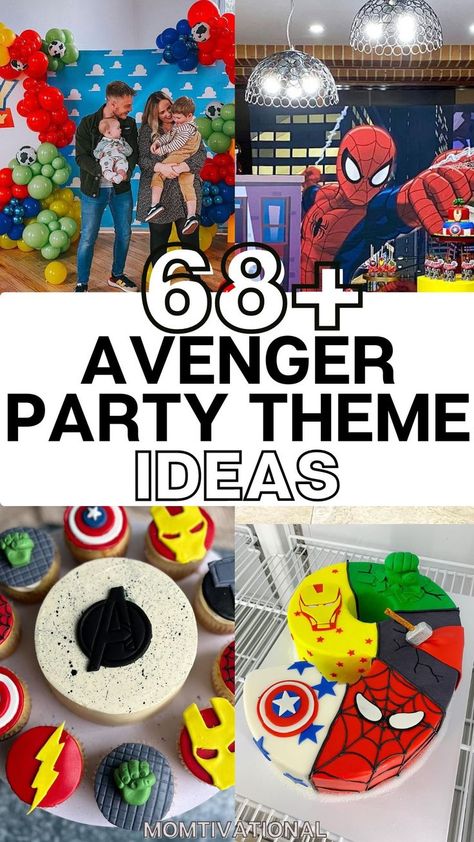 Looking for the ultimate Avengers Birthday Party ideas?! We've got you covered with these epic Avengers Party ideas! From decorations to themed party favors, we've got you covered. Create a superhero atmosphere with Avengers Party decorations that will wow your little guests. With vibrant colors and iconic symbols, your Avenger-themed party decor will set the stage for a memorable celebration. Avengers Party Theme, Avengers Birthday Party Ideas, Avengers Party Ideas, Diy Avengers, Avengers Party Decorations, Avengers Birthday Party Decorations, Avengers Decorations, Iron Man Party, Avengers Birthday Party