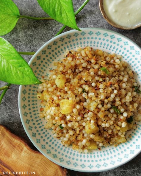 Sabudana Khichdi – A popular maharashtrian breakfast recipe !! Sabudana is also called as tapioca pearl or sago and it is a starch extracted from tapioca roots.This khichdi is typically prepared during a “fasting period” as sabudana is known as fast energy booster. Potatoes and roasted peanuts are used along with sabudana to prepare this recipe. Since sabudana doesn’t have any specific taste, khichdi gets hint of sweetness from potatoes and sugar while subtle heat from the chillies. Tapioca Pearl, Khichdi Recipe, Peanut Powder, Energy Booster, Tapioca Pearls, Clarified Butter, Sliced Potatoes, Roasted Peanuts, Latest Recipe