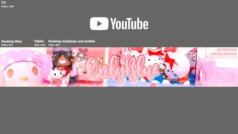 Made by arouliaa on tiktok and youtube Yt Banner, 1024 X 576, Youtube Banner, Youtube Banners, Tv, Quick Saves