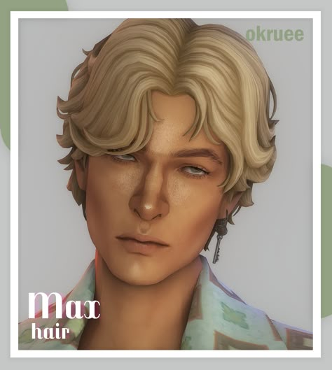 The Sims 4 Cc Men Hair Fluffy, Sims Cc Guy Hair, Guy Hair Sims 4, Sims 4 Cc Masc Hair, Guy Sims 4 Cc Hair, Sims Guy Hair, Sims 4 Guys Cc, Sims 4 Cc Hair Maxis Match Male, Sims 4 Guy Hair