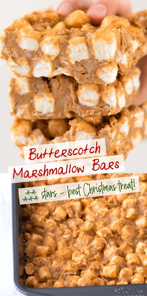 No Bake Butterscotch Marshmallow Bars, Butterscotch Walnut Bars, Mini Marshmallow Recipes, Butterscotch Balls, Butterscotch Marshmallow Squares, Butterscotch Marshmallow Bars, Mini Marshmallows Recipes, Butterscotch Marshmallow, Peanut Butter Marshmallow Bars