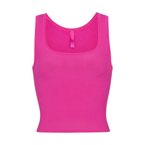 Hot Pink Tops, 2024 Christmas, Ribbed Tank Tops, Cotton Tank Top, Ribbed Tank, Size 16 Dresses, Dream Clothes, Christmas List, Onyx