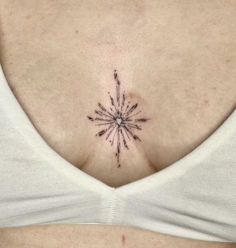 Star Tattoo, Cute Tiny Tattoos, Sternum Tattoo, Getting A Tattoo, Minimalist Tattoos, Discreet Tattoos, Dainty Tattoos, Subtle Tattoos, Aesthetic Tattoo