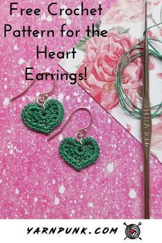 Crochet Thread Earrings Free Pattern, Micro Crochet Pattern Free, Earrings Crochet, Micro Crochet, Jewelry Crochet, Crochet Jewelry Patterns, Crochet Earrings Pattern, Crochet Thread, Crochet Heart