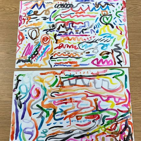 The “100 Line Painting Challenge” with second graders today. They had SO much fun working on these. They were so excited and engaged! I… First Grade Art, Painting Challenge, Line Painting, 2nd Grade Art, Elementary Art Projects, Collaborative Art, Kindergarten Art, Art Lessons Elementary, School Art Projects