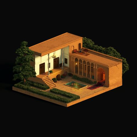 Persia Architecture, Abandon Building, Persian House, Arabian Culture, Mc Builds, Voxel Art, Fantasy Village, Iranian Architecture, Interesting Architecture