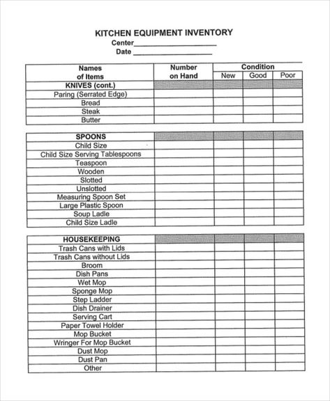 restaurant-kitchen-inventory-list-template Kitchen Inventory List, Inventory List Template, Inventory Management Templates, Kitchen Cleaning Checklist, Breaded Steak, Kitchen Inventory, Bar Restaurant Design, Starting A Restaurant, Architecture Restaurant