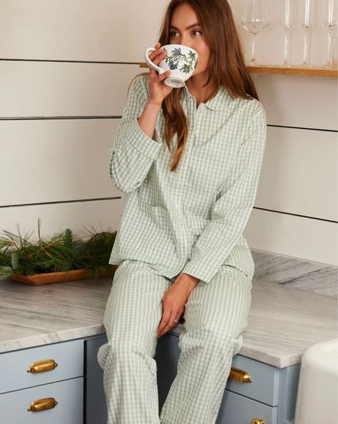 Poplin Piped Pants Set in Aloe … curated on LTK Poplin Pants, Lake Pajamas, Cat Pajamas, Shirting Fabric, Green Gingham, Best Pajamas, Wide Stripes, Maternity Shops, Pajama Bottoms