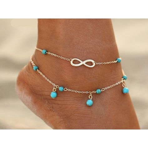 Double Infinite Beads Foot Chain 2 Color Anklets https://womenstylestore.com/index.php/product/double-infinite-beads-foot-chain-2-color-anklets/ Leg Jewelry, Foot Chain, Beautiful Anklet, Foot Bracelet, Summer Bracelet, Ankle Jewelry, Anklets Boho, Beach Anklets, Women Anklets