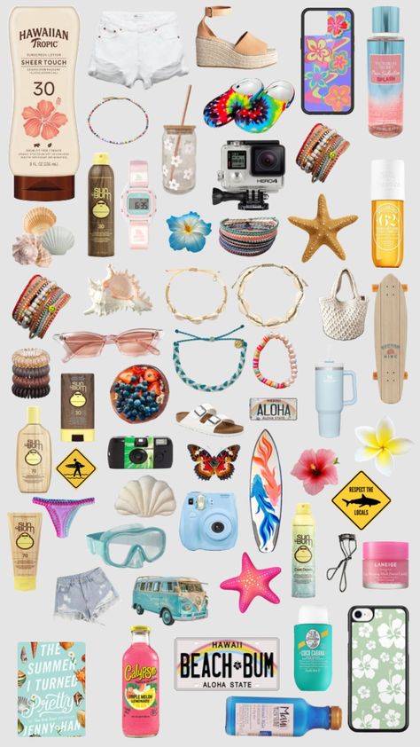 Things For Summer To Buy, Things You Need For Summer, Summer Wishlist Ideas, Cute Summer Stuff, Summer Must Haves Products, Summer Essentials Aesthetic, Beachy Products, Things To Buy For Summer, Summer Things To Buy