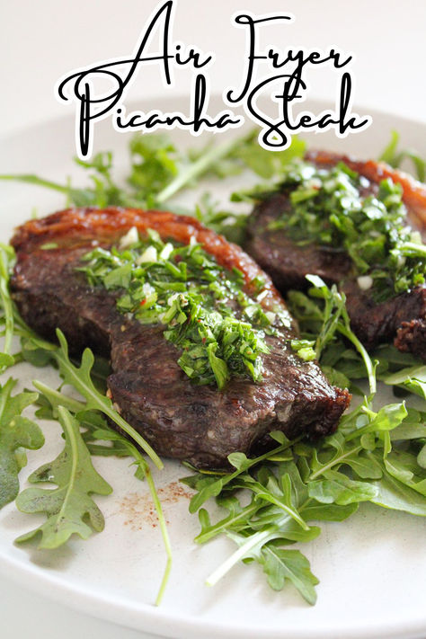 Air fryer picanha steak Picanha Steak Recipe Air Fryer, Pichana Steak Recipe, Picanha Recipes, Picanha Steak Recipe, Picanha Steak, Oven Cooking Recipes, Brazilian Steak, Pan Dishes, Brazilian Recipes