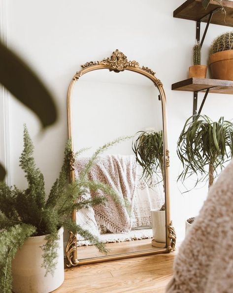 Jan 9, 2020 - This Pin was discovered by SNOWE. Discover (and save!) your own Pins on Pinterest. Bohemian Bedrooms, Boho Loft, Bohemian Bedroom Decor, Bedroom Plants, Bohemian Bedroom, Indian Home Decor, Cheap Decor, Scandinavian Home, A Mirror