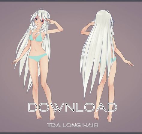 Mmd Hair Download, Sims 4 Long Anime Hair, Mmd Model Download, Mmd Hair, Avatar Making, Hair Physics, Single Pose, Vroid Studio, Make Avatar