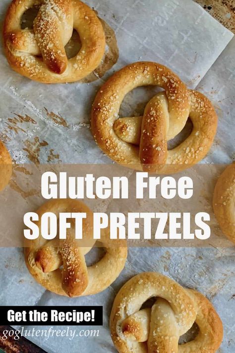 Gluten-Free Soft Pretzels Gluten Free Bread Flour, Gluten Free Soft Pretzels, King Arthur Gluten Free, Gluten Free Pretzels, Pan Sin Gluten, Homemade Gluten Free, Gluten Free Dairy Free Recipes, Gluten Free Eating, Gluten Free Snacks