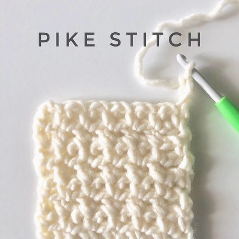 Crochet Pike Stitch | Daisy Farm Crafts Extended Single Crochet, Berry Stitch, Picot Crochet, Daisy Farm Crafts, Daisy Farm, Mesh Stitch, Basketweave Stitch, Stitch Blanket, Farm Crafts