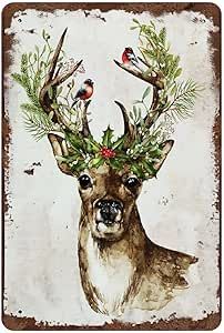 Funny Animal Paintings, Reindeer Pictures, Art For Christmas, Winter Poster, Deer Pictures, Painting For Living Room, Winter Wall Art, Winter Painting, Hur Man Målar