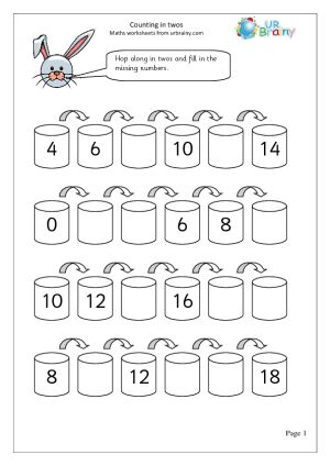 Counting in twos Counting In Twos Worksheet, Counting By Twos Worksheet, Worksheets For Year 1, Counting In 2s, Counting By 2's, Maths Worksheets, Kids Worksheets, Kids Worksheets Preschool, Worksheets Preschool