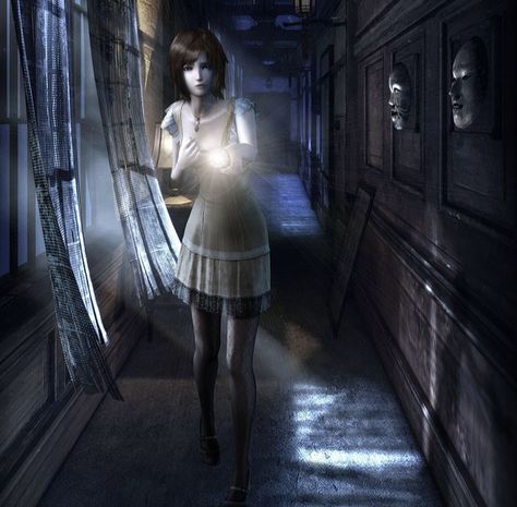 Fatal Frame 4, Cute Headers For Twitter, Fatal Frame, Horror Video Games, Survival Horror Game, Camera Obscura, Cute Headers, Female Protagonist, Framed Wallpaper