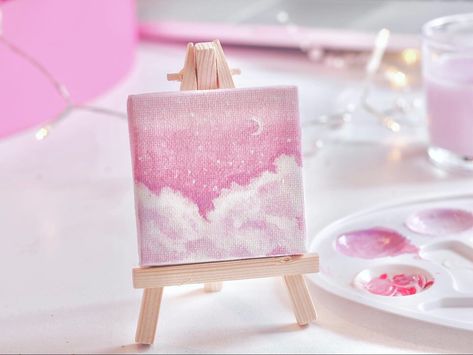 Pink Painting Landscape, Pink Painting, Cute Paintings, Aesthetic Painting, Cool Art Drawings, Pink Aesthetic, Diy Painting, Artwork Prints, Painting Inspiration