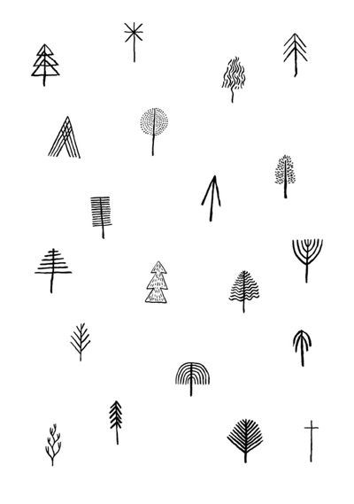 Simple stick figure tree tattoo ideas Cool Designs To Draw, Handpoke Tattoo, Poke Tattoo, Stick And Poke, Tree Tattoo, Trendy Tattoos, Tiny Tattoos, Tree Art, Moleskine