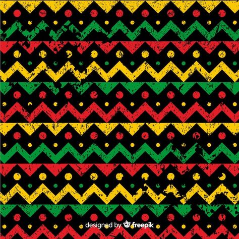 Fundo em zigue-zague | Free Vector #Freepik #freevector #jamaica #reggae #rasta #rastafari Dub Music, Reggae Art, African Pattern Design, African Colors, Pyrography Art, Art Gallery Wallpaper, Pattern Images, African Pattern, Backgrounds Free