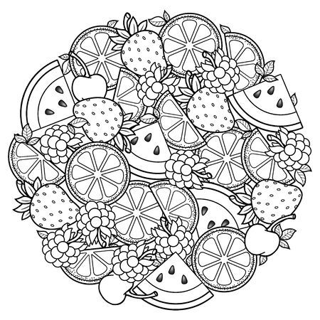 Fruit Coloring, Fruit Coloring Pages, Detailed Coloring Pages, Adult Colouring Pages, Coloring Inspiration, Free Adult Coloring Pages, Printable Adult Coloring Pages, Adult Coloring Book Pages, Coloring Pages For Adults