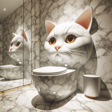 Whimsical Bathroom, Cat Heaven, Cat Houses, Fantasy Furniture, Cat Toilet, Artistic Home, Cute Bedroom Decor, Majestic Animals, Like A Cat