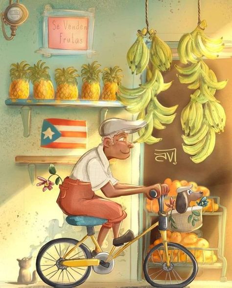 Puerto Rican Artwork, Puerto Rican People, Latin American Folk Art, Puerto Rico Pictures, Wall Murals Diy, Puerto Rico History, Puerto Rico Art, Rican Food, Puerto Rican Culture