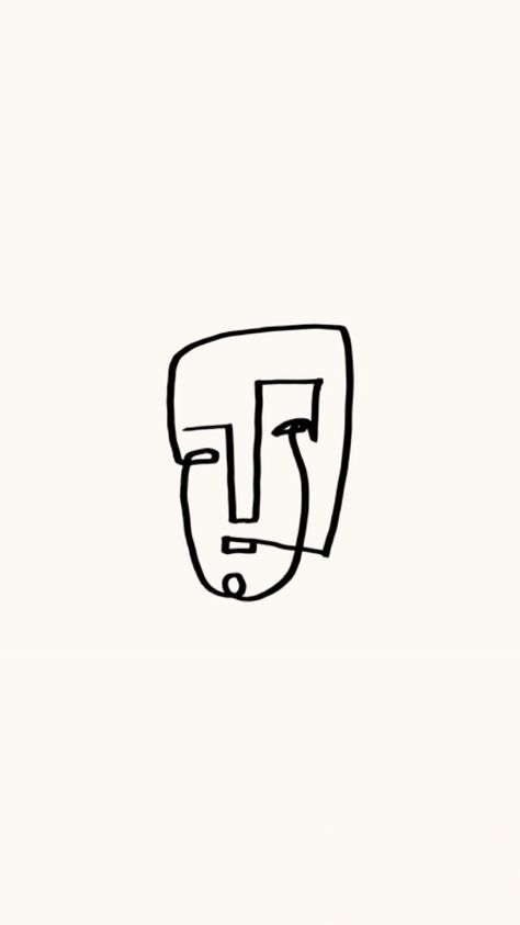 #art #wallpaper #faces #artsy #iphonewallpaper #iphone #inspiration #illustration #drawings #picasso Minimal Sketch Tattoo, Picasso Iphone Wallpaper, Simple Tattoos For Artists, Nothing Really Matters Tattoo, Picasso Tattoo Line, Cubist Tattoo, Artsy Tattoo Ideas, Picasso Wallpaper, Abstract Face Tattoo