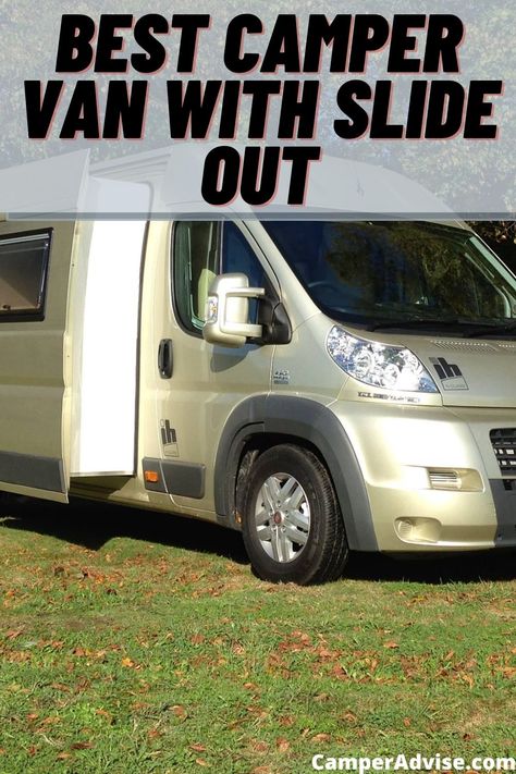 In this article, I have shared information on 6 Best Camper Van with Slide Out. These Campervan with slide out are perfect for a small family. Camper Slide Out, Diy Slide In Truck Camper, Camper Renovation No Slides, Slide In Truck Camper Renovation, Camper Slide Out Decal, Best Camper, Vans Slides, Travel Vans, Slide In Camper