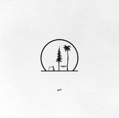 Hammock Tattoo Simple, Hammock Tattoo, Hammock Illustration, Kayak Tattoo, Miniature Tattoo, Camping Tattoo, Moth Tattoo Design, New Zealand Tattoo, Moth Tattoo