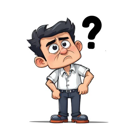 Confused Cartoon, Man Reference, Man Cartoon, Cartoon Man, Cartoon Logo, Free Illustration, Question Mark, Free Illustrations, Cartoon Character