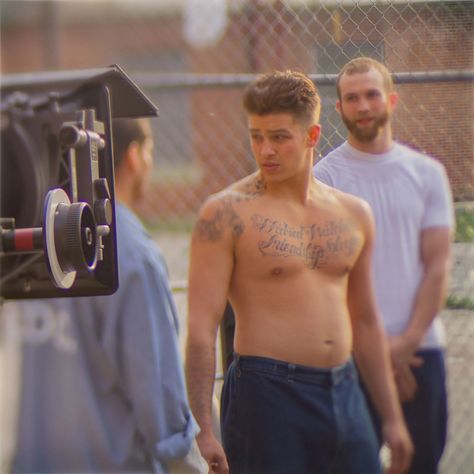 Jamesy Boy Movie, Spencer Lofranco, Bonnie Vampire Diaries, Boy Movie, Jamesy Boy, Tattoos Arm, Movies For Boys, Chest Tattoos, Grey Pictures