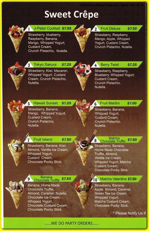 Crepes Menu Ideas, Crepe Menu Ideas, Creperie Design Ideas, Crepe Bar Ideas, Creperia Ideas, Crepe Station, Crepe Cafe, Crepe Bar, Bubble Waffles