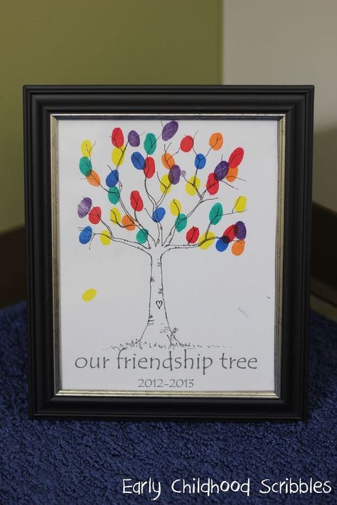 Start of the year class activities. Fingerprint Friendship Tree. Friendship Preschool, Preschool Friendship, Friendship Week, Friendship Tree, Friendship Crafts, Prek Graduation, Friendship Theme, Friendship Activities, Pre K Graduation