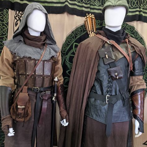 medieval LARP cosplay costumes, custom made by folkofthewood Ranger Larp, Ranger Cosplay, Medieval Cosplay, Larp, Leather Working, Leather Craft, Cosplay Costumes, Victorian Dress, Custom Made